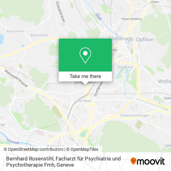 Bernhard Rosenstihl, Facharzt für Psychiatrie und Psychotherapie Fmh map