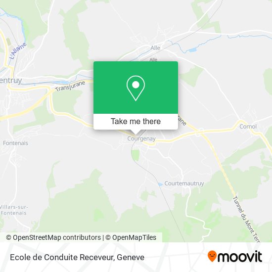 Ecole de Conduite Receveur map