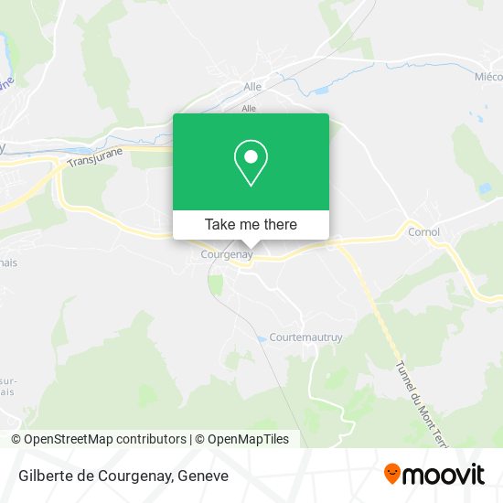 Gilberte de Courgenay map