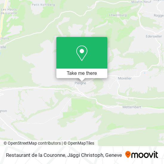 Restaurant de la Couronne, Jäggi Christoph map
