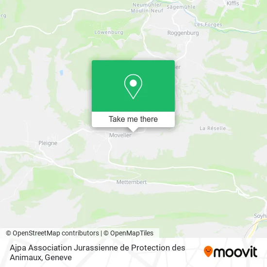 Ajpa Association Jurassienne de Protection des Animaux map