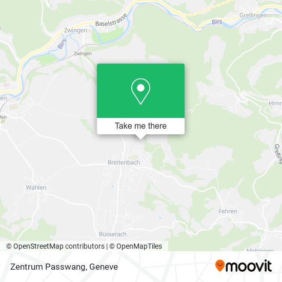 Zentrum Passwang map