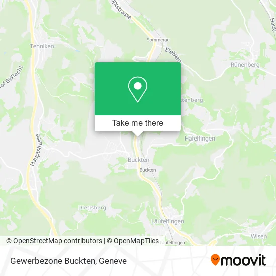 Gewerbezone Buckten map