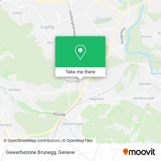 Gewerbezone Brunegg map