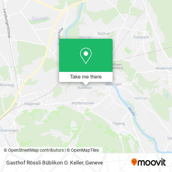 Gasthof Rössli Büblikon O. Keller map
