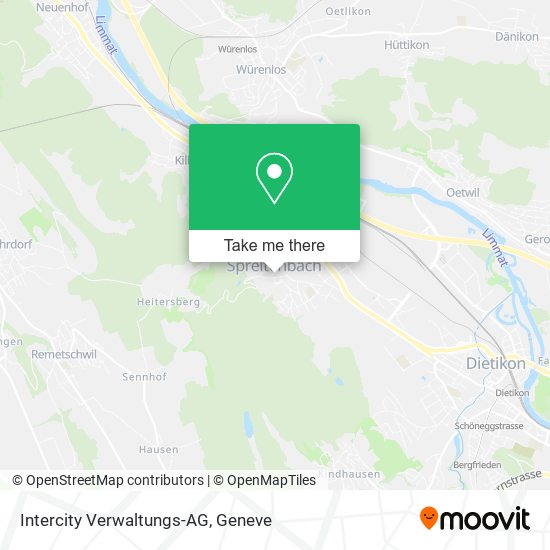 Intercity Verwaltungs-AG map