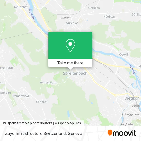 Zayo Infrastructure Switzerland map