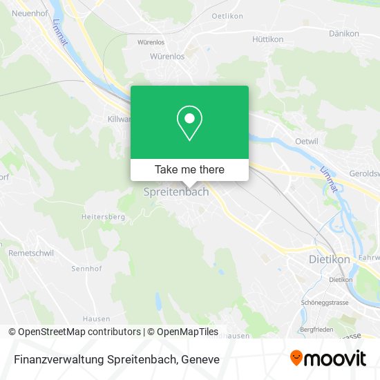 Finanzverwaltung Spreitenbach map