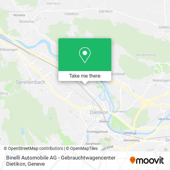 Binelli Automobile AG - Gebrauchtwagencenter Dietikon map