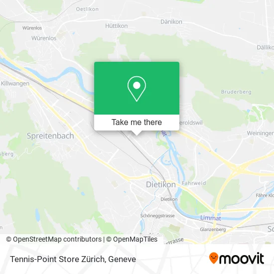 Tennis-Point Store Zürich map