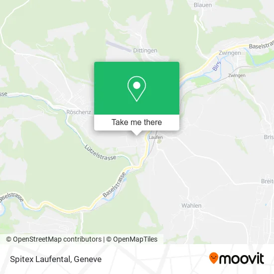 Spitex Laufental map