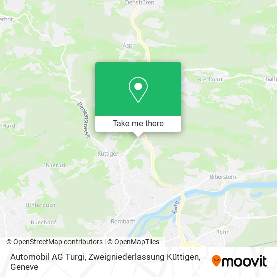 Automobil AG Turgi, Zweigniederlassung Küttigen map