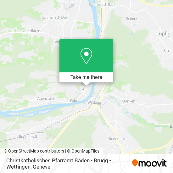 Christkatholisches Pfarramt Baden - Brugg - Wettingen map