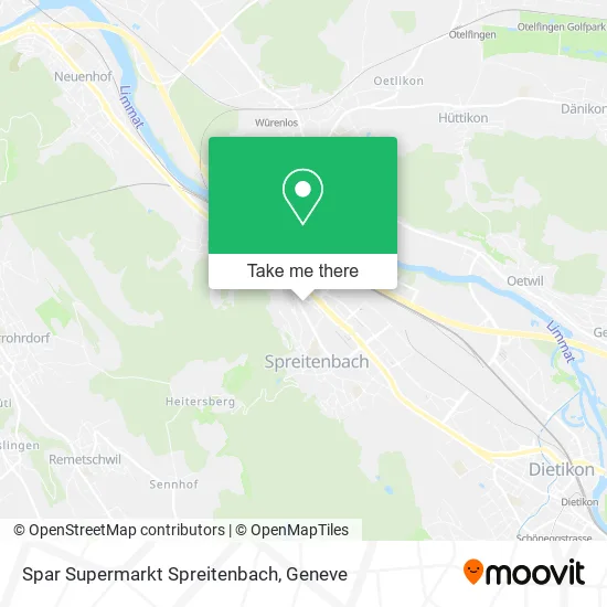 Spar Supermarkt Spreitenbach map