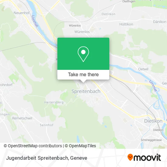Jugendarbeit Spreitenbach map
