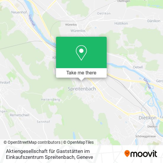 Aktiengesellschaft für Gaststätten im Einkaufszentrum Spreitenbach map