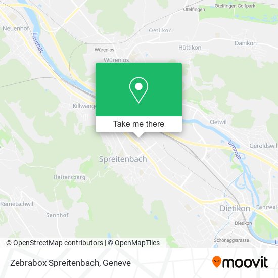 Zebrabox Spreitenbach map