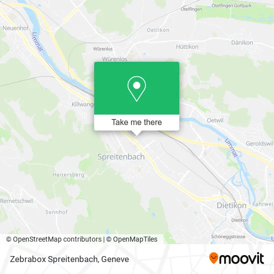 Zebrabox Spreitenbach map
