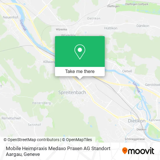 Mobile Heimpraxis Medaxo Praxen AG Standort Aargau map