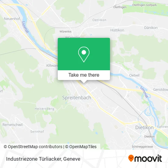 Industriezone Türliacker map