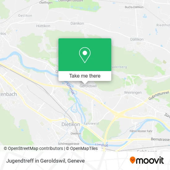 Jugendtreff in Geroldswil map
