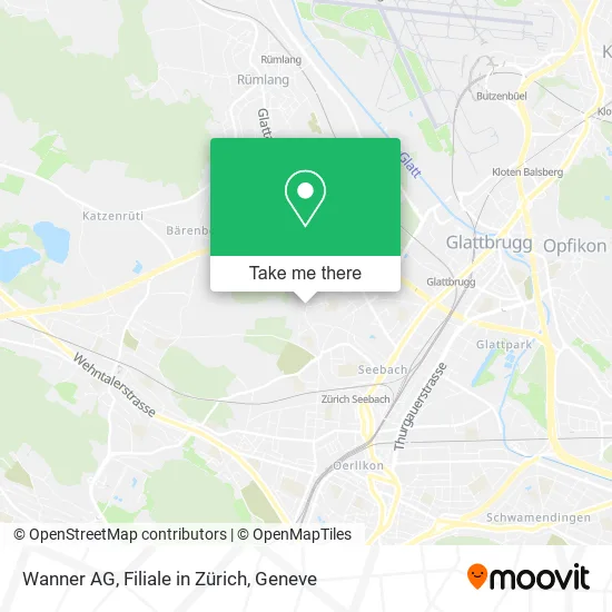 Wanner AG, Filiale in Zürich map