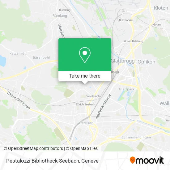 Pestalozzi Bibliotheck Seebach map