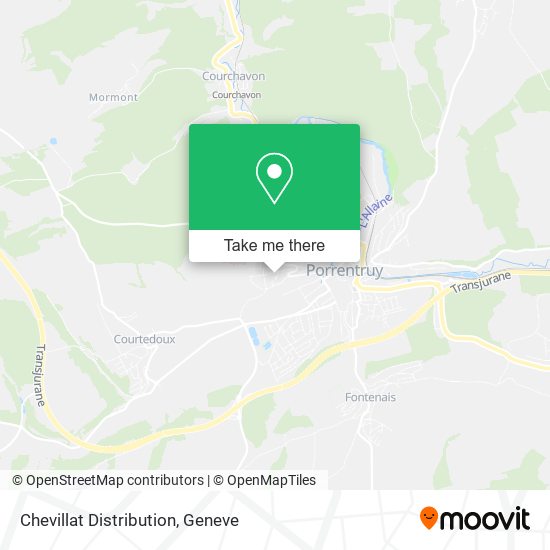 Chevillat Distribution map
