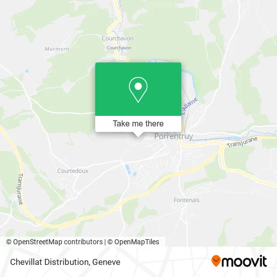 Chevillat Distribution map