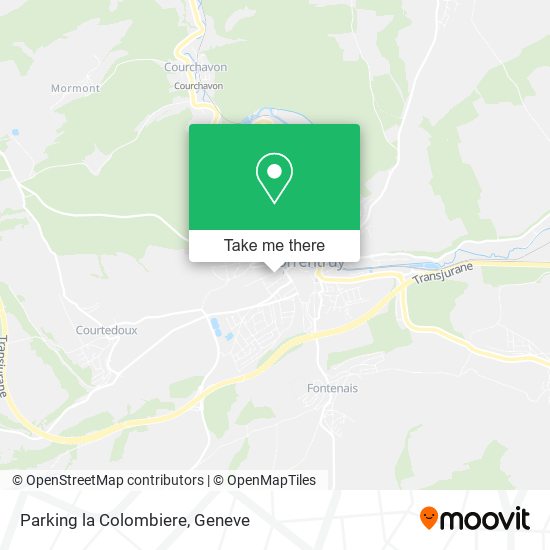 Parking la Colombiere map