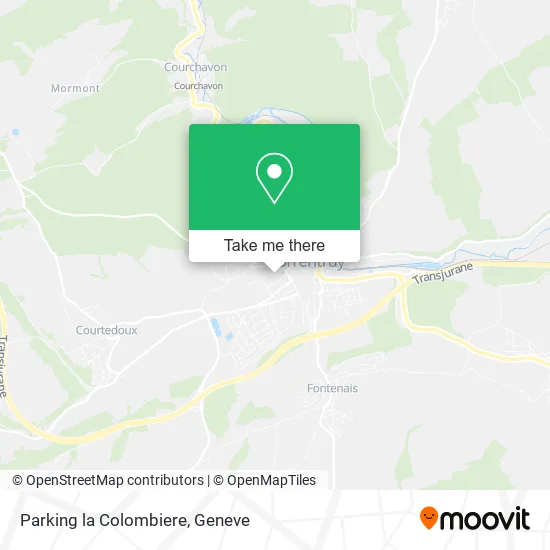 Parking la Colombiere map
