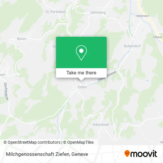 Milchgenossenschaft Ziefen map