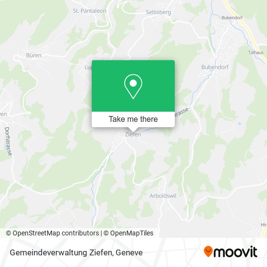 Gemeindeverwaltung Ziefen map