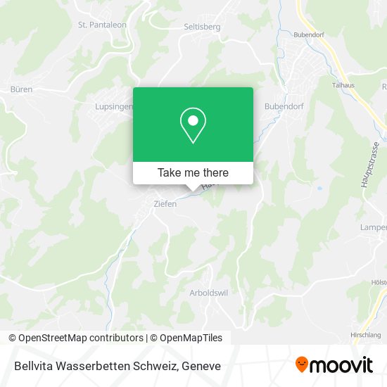 Bellvita Wasserbetten Schweiz map