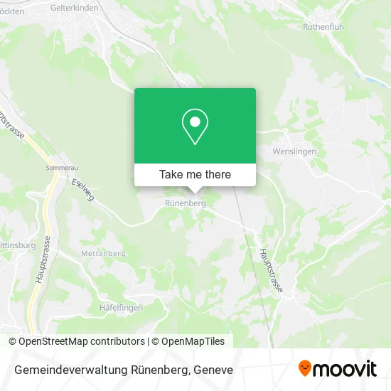 Gemeindeverwaltung Rünenberg map