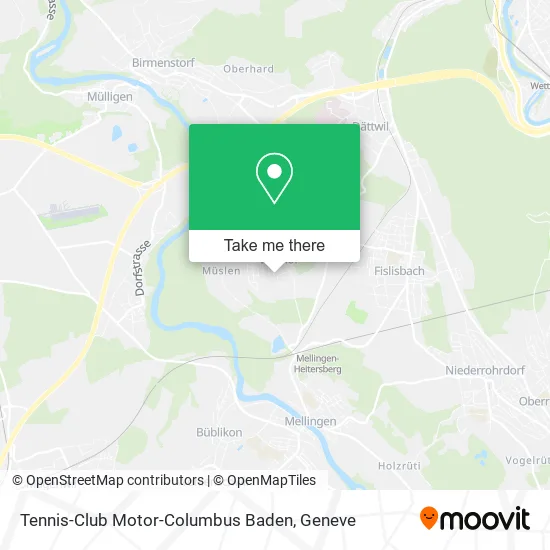 Tennis-Club Motor-Columbus Baden map