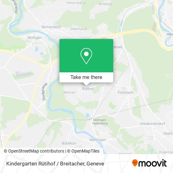 Kindergarten Rütihof / Breitacher map