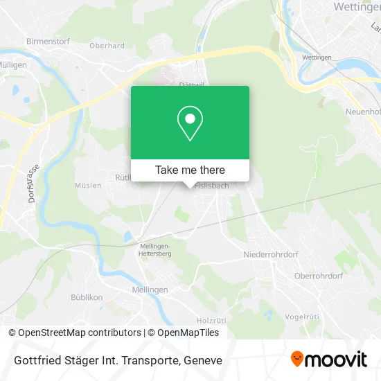 Gottfried Stäger Int. Transporte map