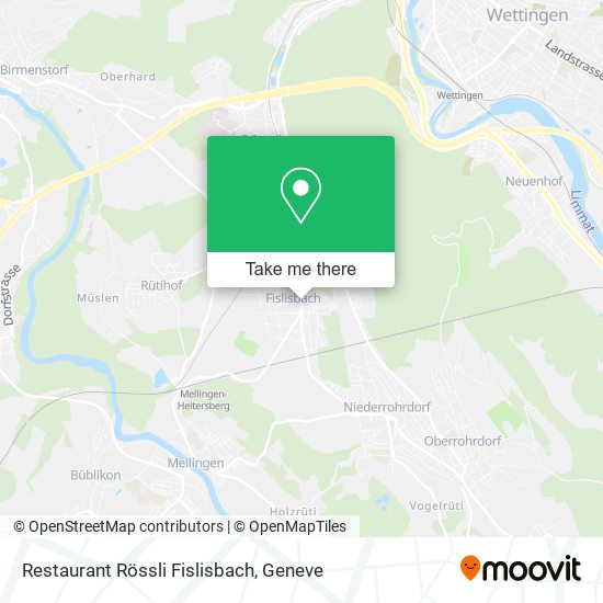 Restaurant Rössli Fislisbach map