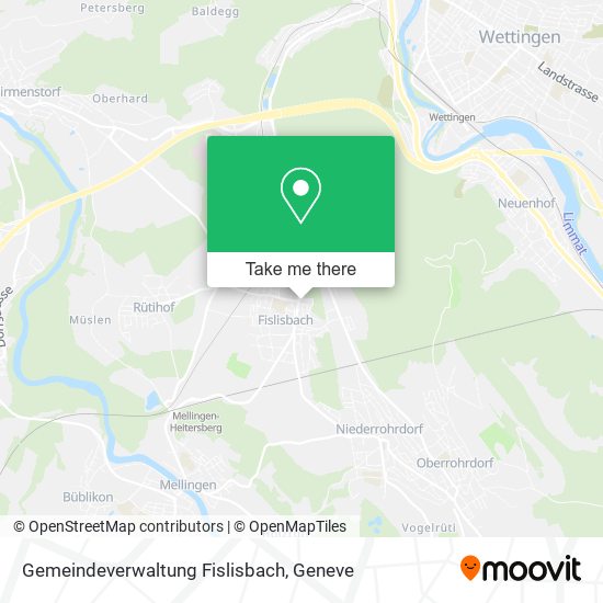 Gemeindeverwaltung Fislisbach map