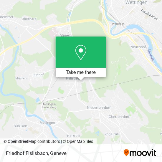 Friedhof Fislisbach map