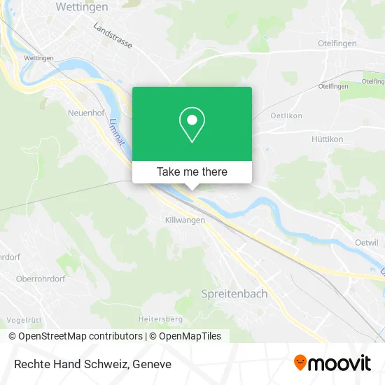 Rechte Hand Schweiz map