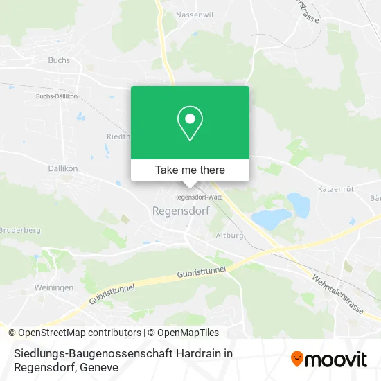 Siedlungs-Baugenossenschaft Hardrain in Regensdorf map