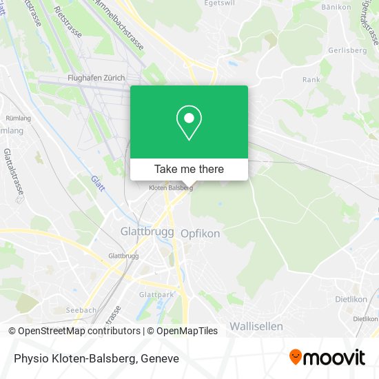 Physio Kloten-Balsberg map