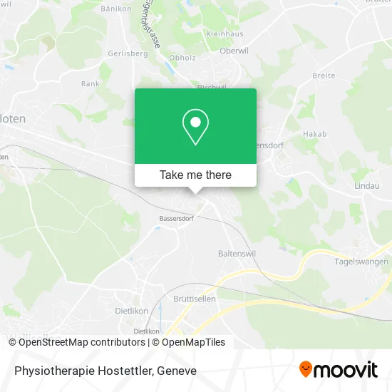 Physiotherapie Hostettler map