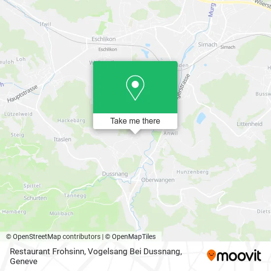Restaurant Frohsinn, Vogelsang Bei Dussnang map