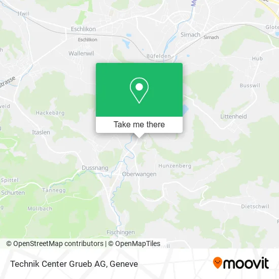 Technik Center Grueb AG map
