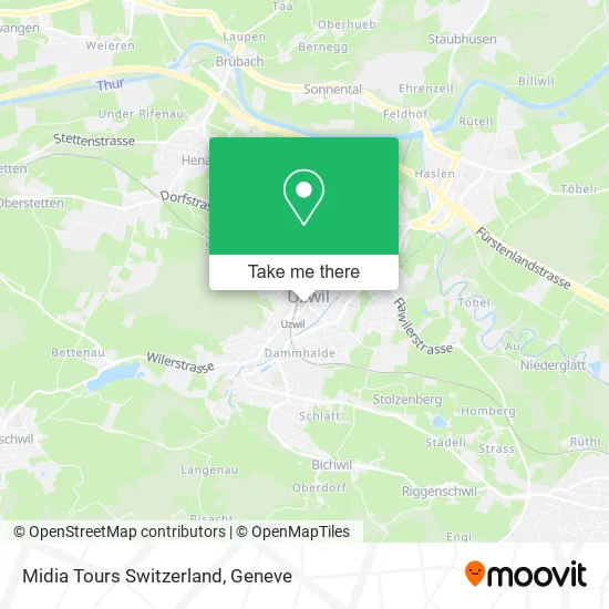 Midia Tours Switzerland map