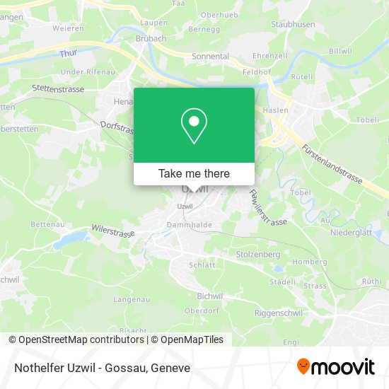 Nothelfer Uzwil - Gossau map