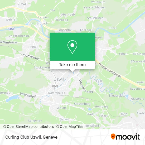 Curling Club Uzwil map
